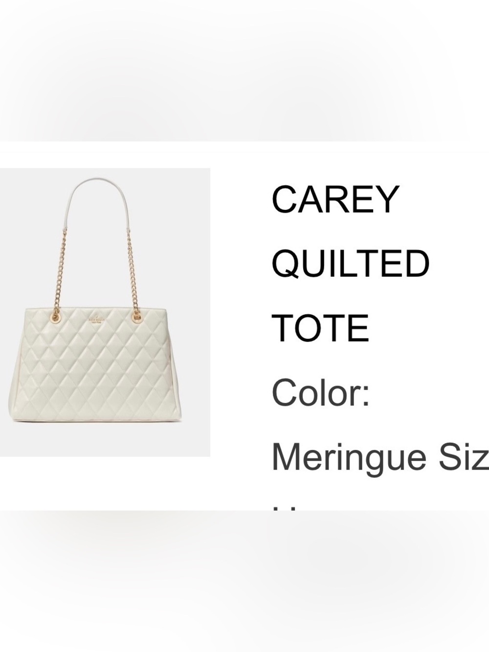Kate Spade Carey Quilted Tote